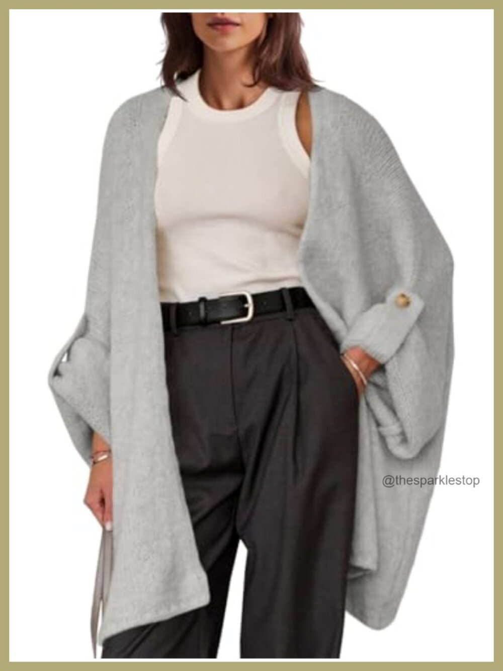 Oversized Chunky Knit Open Front Long Cardigan Sweater Casual Fall Coat